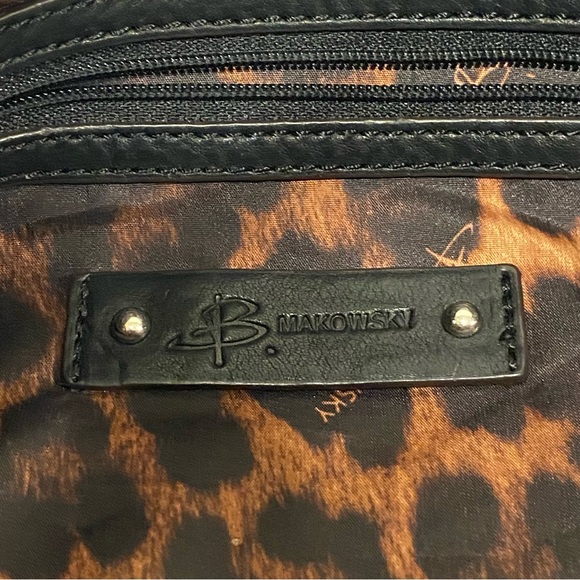 B Makowski Black Leather Hobo Shoulder Bag - Large - Very Good Condition - Picture 7 of 15